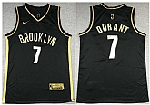 Nets 7 Kevin Durant Black Gold 2021 Nike Swingman Jersey,baseball caps,new era cap wholesale,wholesale hats
